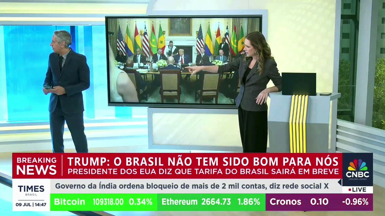 BREAKING NEWS: Trump promete novas tarifas ao Brasil "entre hoje ou amanhã"