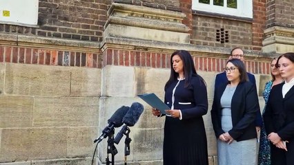 Barristers representing the Blythe family speak following conclusion on inquest into death of Benedict Blythe