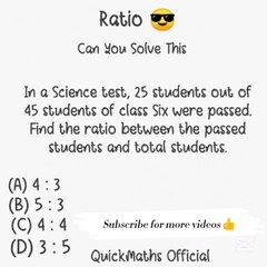 Can You Solve This Simple Ratio Puzzle? 🧠🔥 | Quick Math Challenge!
