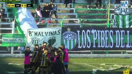 Federal A - Olimpo vs Germinal: gol de Cristian Amarilla. Video: Voces Aurinegras