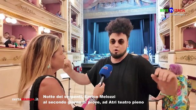 Notte dei serpenti, Enrico Melozzi al secondo giorno di prove, nel teatro di Atri