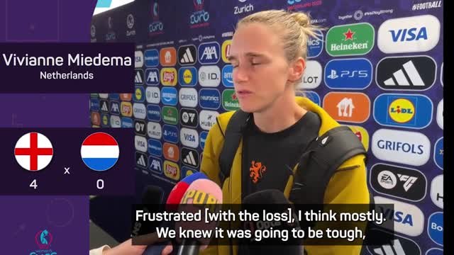 Miedema has no explanation for 4-0 loss to England