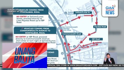 Bagong traffic scheme, ipinatutupad sa Litex Payatas Road simula ngayong araw | Unang Balita