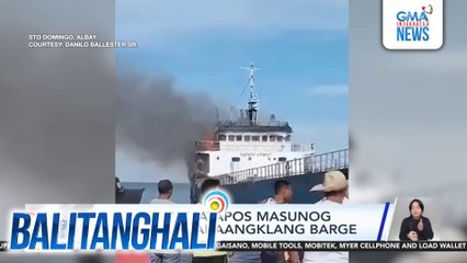 2, sugatan matapos masunog ang isang nakaanglang barge | Balitanghali