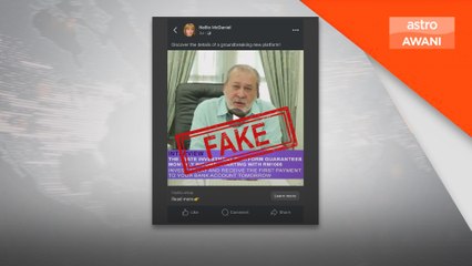 Video palsu AI Sultan Ibrahim tersebar di Facebook