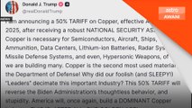 Trump umum duti import 50 peratus tembaga bermula 1 Ogos