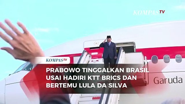Detik-Detik Presiden Prabowo Tinggalkan Brasil Usai Hadiri KTT BRICS dan Bertemu Lula Da Silva
