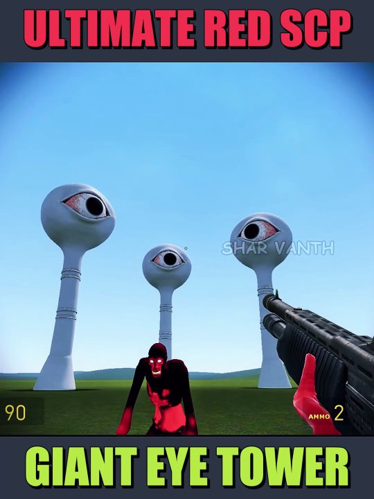 Giant Eye Tower vs Ultimate Red SCP | Garry's Mod Epic Battle! #shorts
