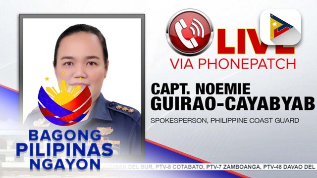 Panayam kay spokesperson ng Philippine Coast Guard, Capt. Noemie Cayabyab ukol sa heightened alert status ng PCG at ang pangungunahan nitong National Maritime SAREX 2025
