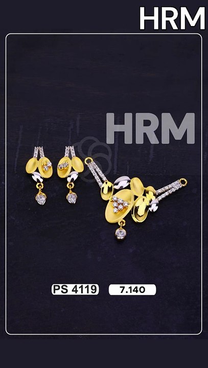 HRM | 22KT Diamond Mangalsutre Pendal & Earring | 2025