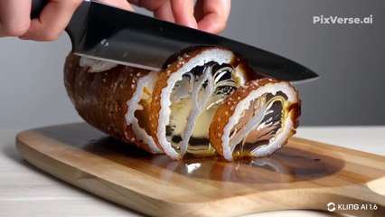 glass bread cutting asmr