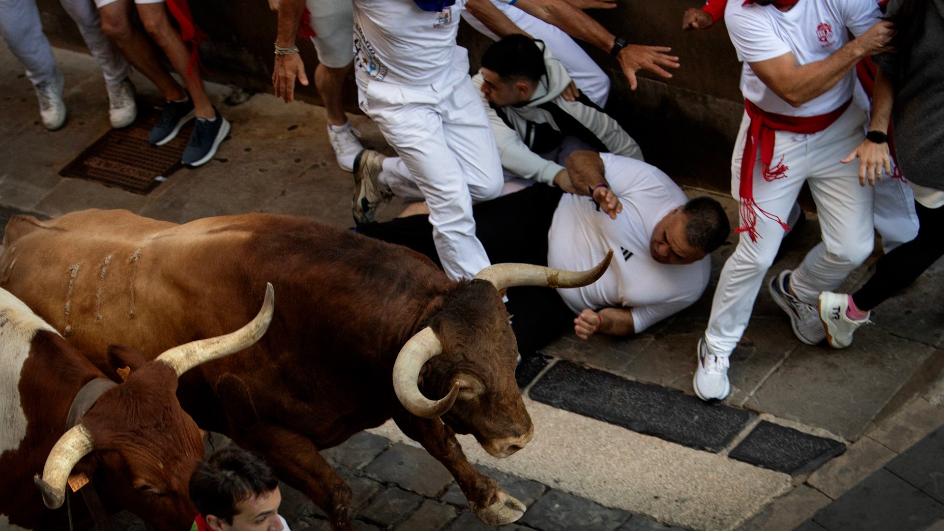 V�deo de los mejores momentos del cuarto encierro de San Ferm�n 2025, hoy 10 de julio