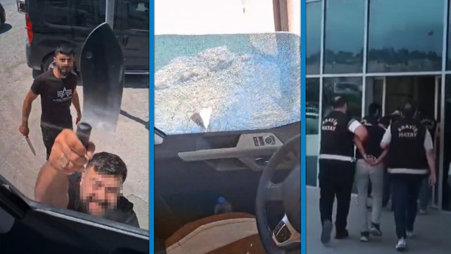 'Yol verme' tartışmasında TIR sürücüsüne satır ve bıçakla saldıran 2 kişi tutuklandı
