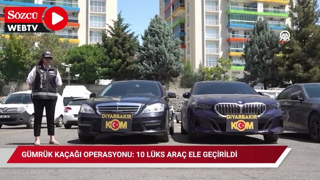 Diyarbakır merkezli operasyonda gümrük kaçağı 10 lüks araç ele geçirildi