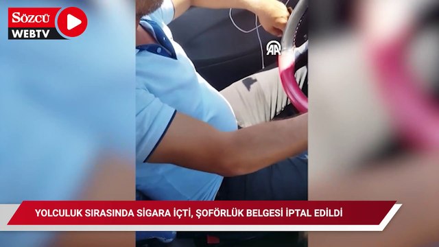 Tuzla'da yolculuk sırasında sigara içen özel halk otobüsü şoförünün sertifikası iptal edildi