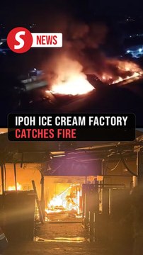 Ice cream factory catches fire in Ipoh