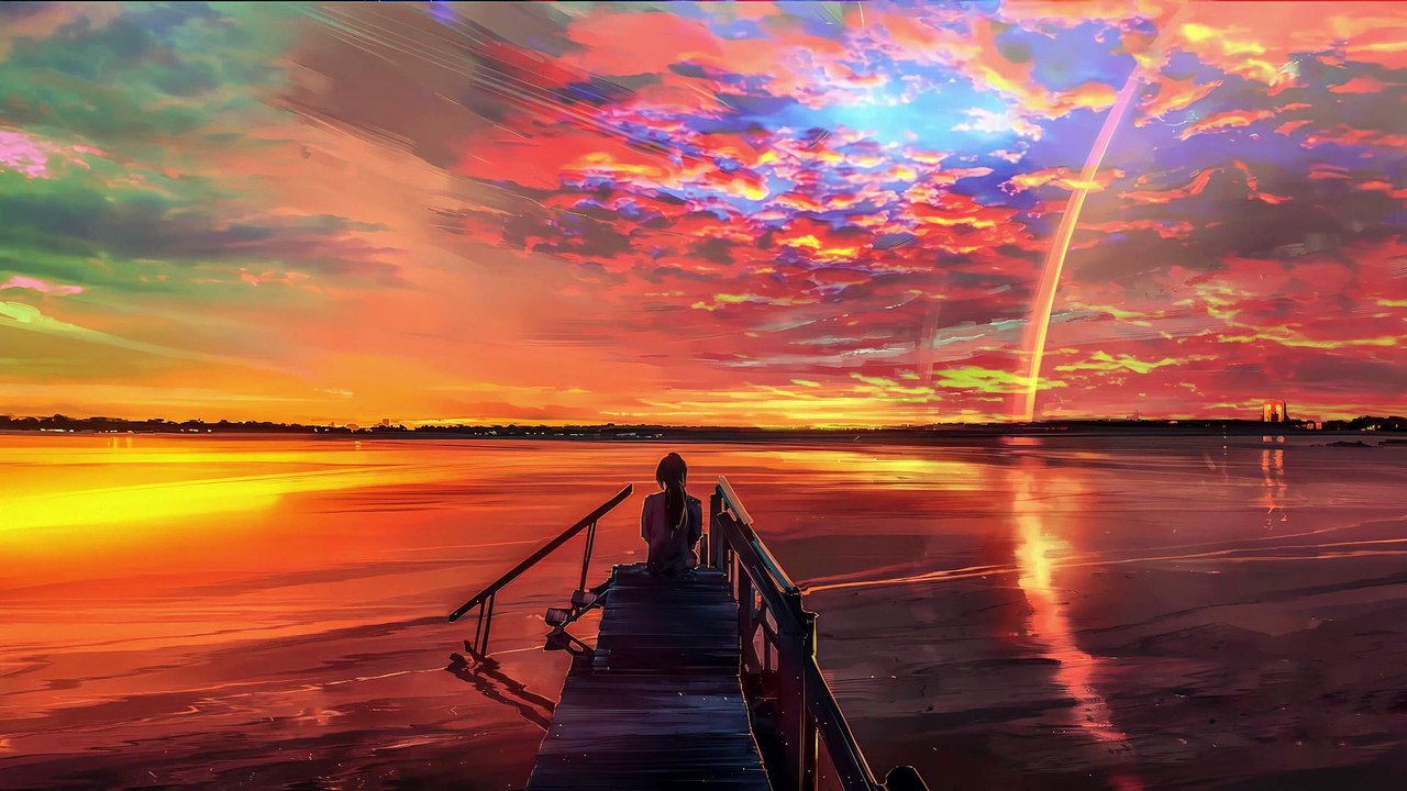 Musique Zen Relaxante 4K ~ La Jetée Dorée au Crépuscule