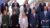 Al via la conferenza di Roma sull'Ucraina, la foto di gruppo dei leader