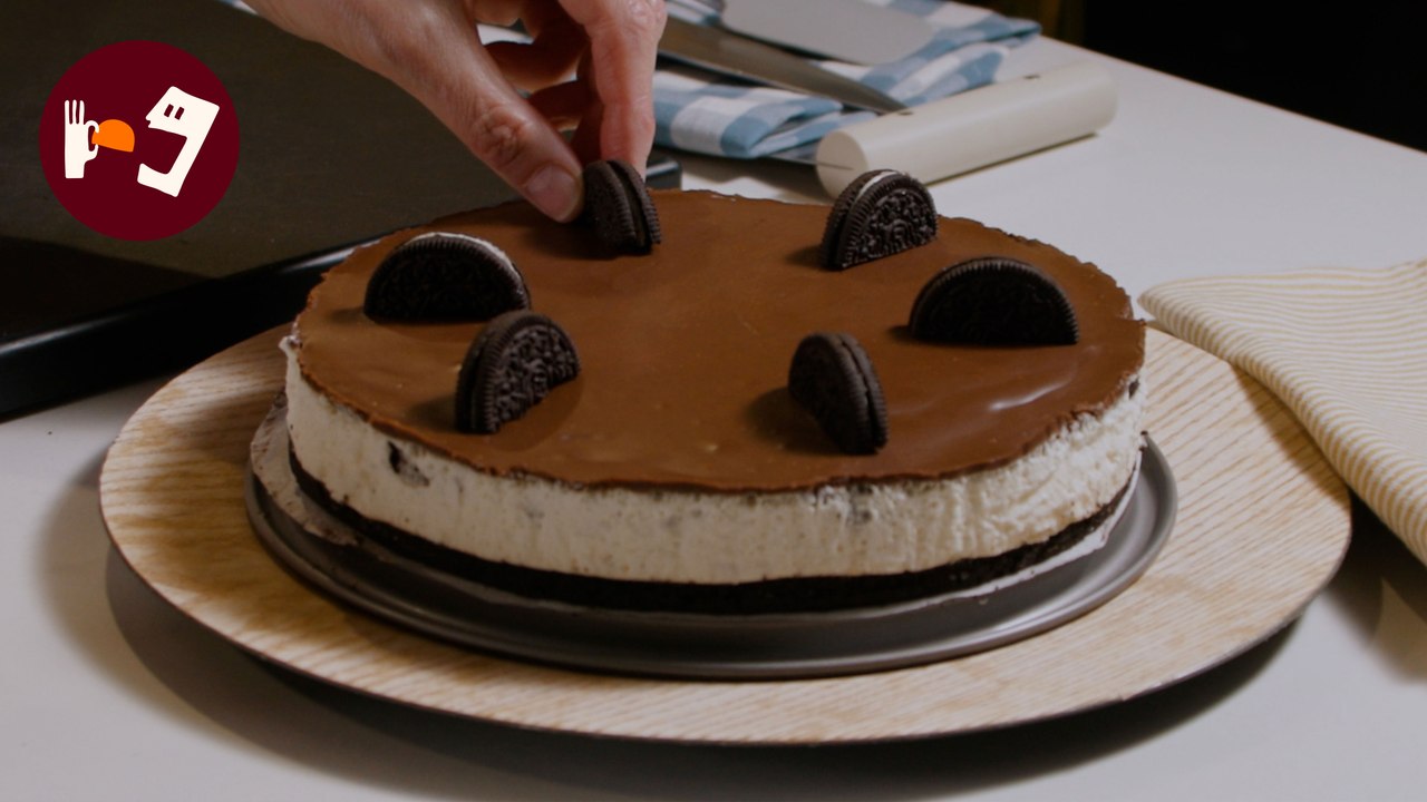 Tarta fría de Oreo, cheesecake de Oreo sin horno y delicioso