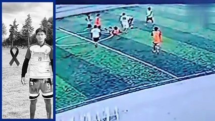 ¡Le costó la vida! Futbolista de 23 años recibió una violenta patada en la cabeza (Video)