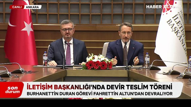 Cumhurbaşkanlığı İletişim Başkanlığı'nda devir teslim: Fahrettin Altun görevi Burhanettin Duran'a devretti