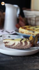 Marbled flan without crust, super easy to make for a guaranteed wow effect