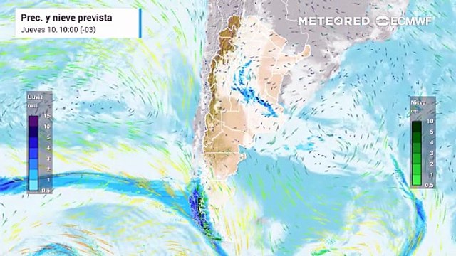 Alerta por tormentas, vientos intensos y nevadas fuertes en estas regiones de Argentina para este jueves