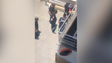 Alsancak’ta şüpheli çantada el bombası bulundu