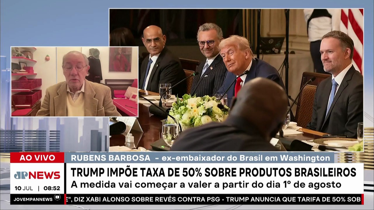 Rubens Barbosa sobre taxas de Trump: “Não temos condições de retaliar os americanos”