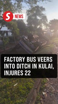 Over 20 foreign workers injured as bus overturns in Kulai