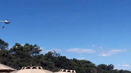 Incendio a Castiglione, elicotteri in azione