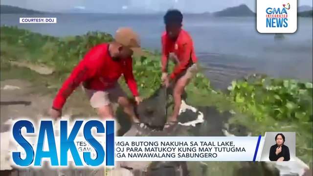 DNA testing sa mga butong nakuha sa Taal Lake, isasagawa ng DOJ para matukoy kung may tutugma sa kaanak ng mga nawawalang sabungero | Saksi