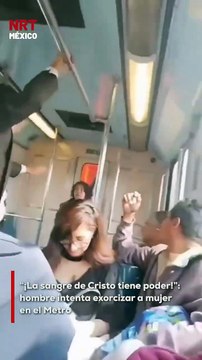 Un insólito incid3nte ocurrió en el Metro de la Ciudad de México cuando un hombre comenzó a gritar frases religiosas, entre ellas “¡La sangre de Cristo tiene poder!”, asegurando que una mujer estaba poseída.