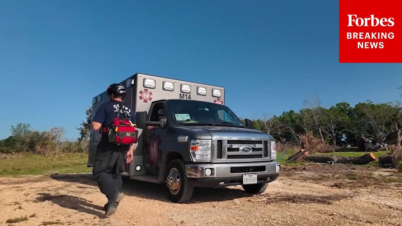 FEMA Task Force Sets Up Post-Flooding Command Center In Center Point, Texas