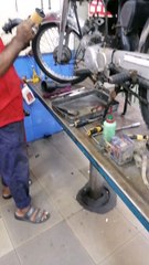 Bike sparked, while tuning