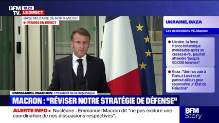 Sécurité: "Nous devons réviser notre stratégie de défense", assure Emmanuel Macron