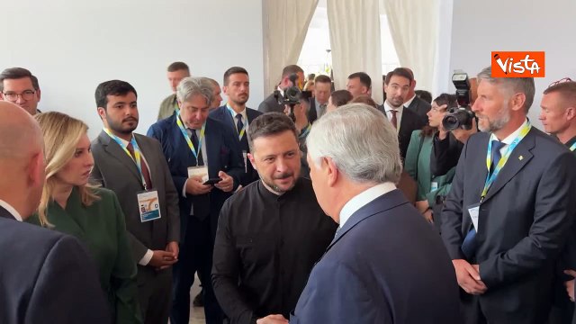 Conferenza sulla ricostruzione dell'Ucraina, il ministro Tajani accoglie il Presidente Zelensky