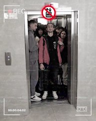 Trying and failing in finding a way to bend the weight restriction in a lift! 🤣