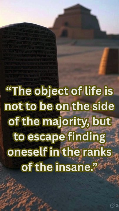 the object of life is not to be ... I wisdom I motivation