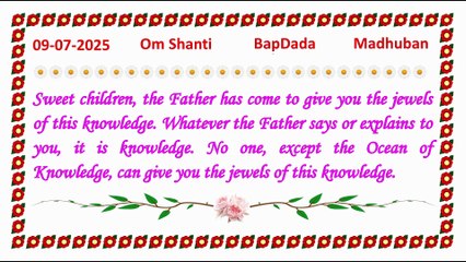 🇲🇰 Today’s Murli 9 July 2025 in English| Today Murli in Male Voice| BRAHMA KUMARIS Murli in English