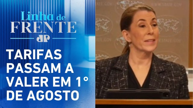 Secretária do governo dos EUA fala sobre taxação de Trump | LINHA DE FRENTE