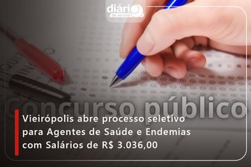 Vieirópolis abre processo seletivo para Agentes de Saúde e Endemias com Salários de R$ 3.036,00