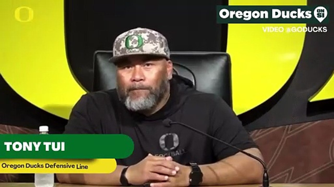 Oregon Ducks Defensive Line Coach Tony Tuioti Discusses Seeing His Son Teitum Tuioti Be A Vet For The Ducks