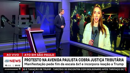 Protesto na Avenida Paulista cobre justiça tributária