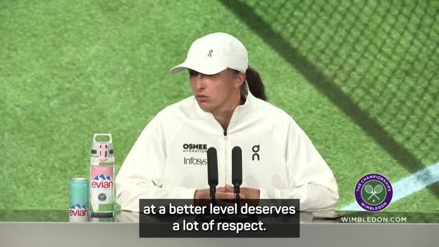 Anisimova 'deserves a lot of respect' - Swiatek