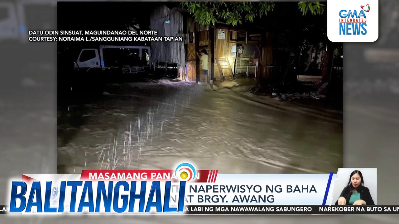 Ilang residente, naperwisyo ng baha sa Brgy. Tapian at Brgy. Awang | Balitanghali