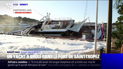 Saint-Tropez: un yacht de 41 mètres partiellement brûlé dans le port, les passagers pris en charge