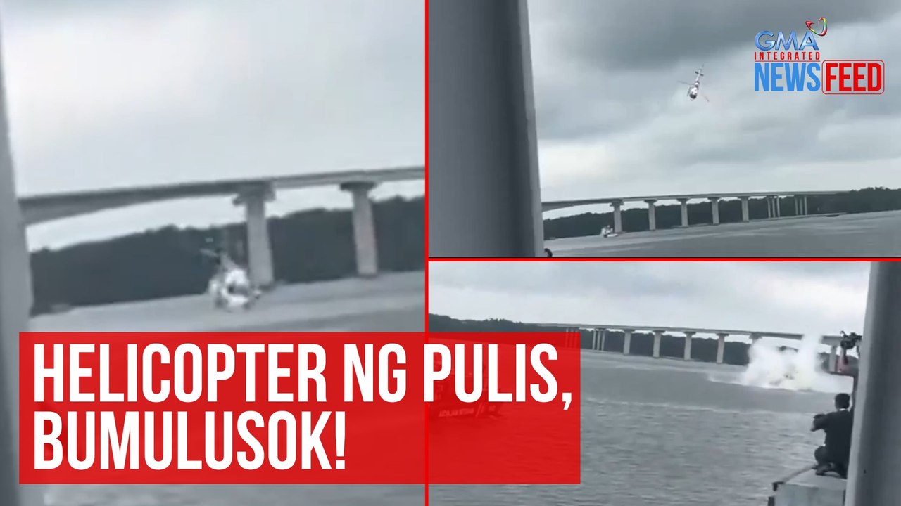 Helicopter ng pulis, bumulusok! | GMA Integrated Newsfeed