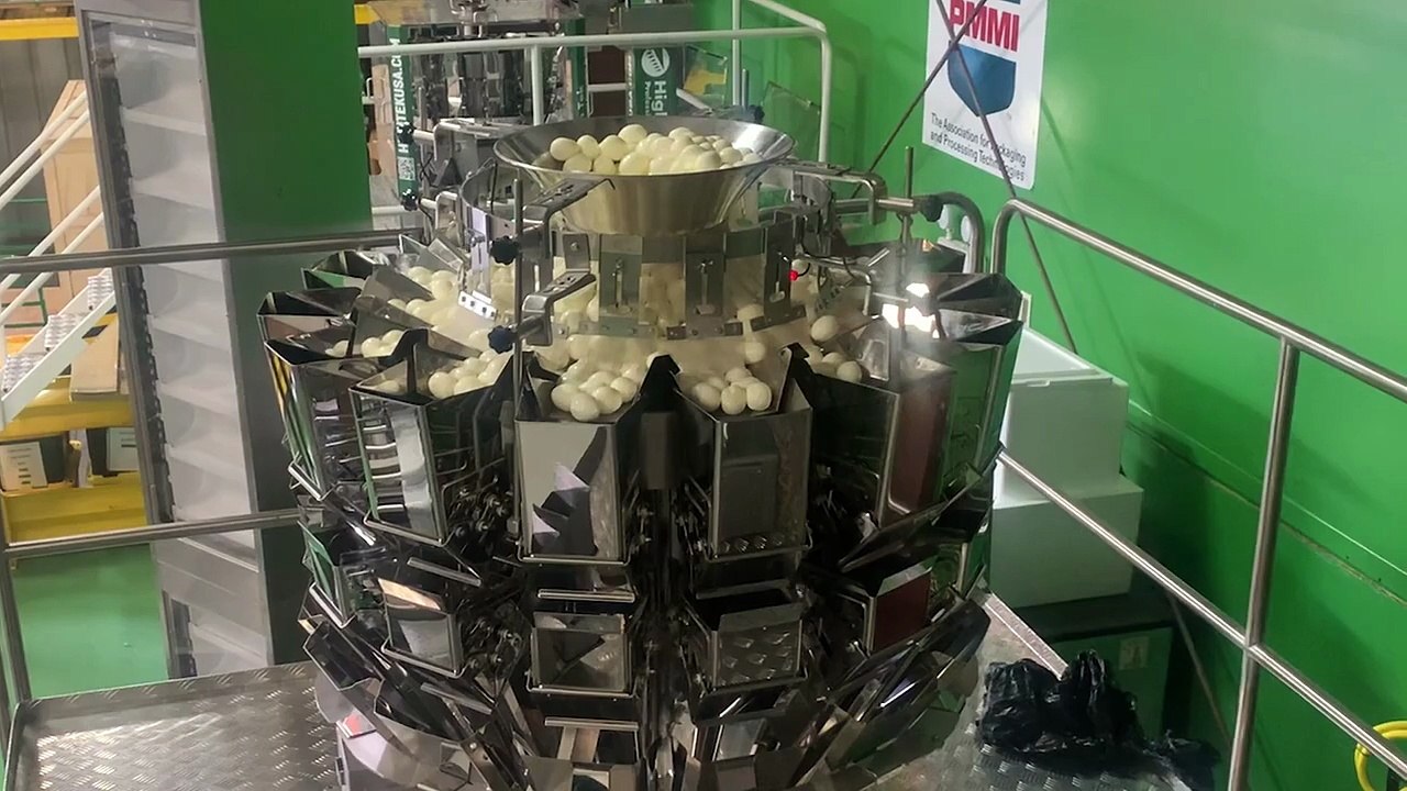 Egg Packaging & Weighing Process Using T2 Multihead Combination Weigher - High Tek USA