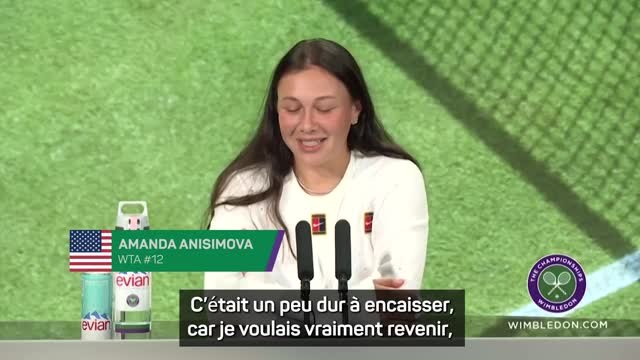 Wimbledon - Anisimova : Prouver qu’on peut revenir au sommet
